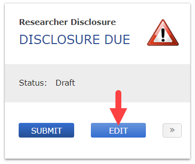 Edit button on disclosure